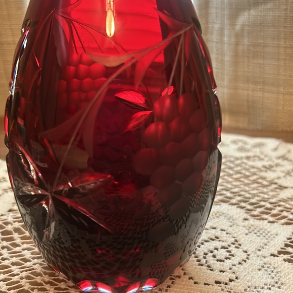 Vintage Bohemian Nachtman Traube  hand cut crystal wine decanter - Picture 3 of 3